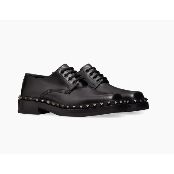 Valentino Garavani Men Dress Shoes Derby Rockstud Size 42 US 9 NEW $1270 SRP main image 4